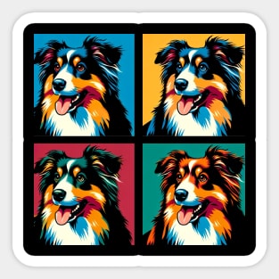 Miniature American Shepherd Pop Art - Dog Lover Gifts Sticker